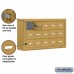 Salsbury Cell Phone Storage Locker - 3 Door High Unit (5 Inch Deep Compartments) - 15 A Doors - Gold - Surface Mounted - Master Keyed Locks